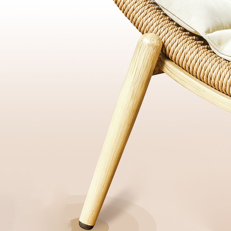 Modern Rattan with Arms Chaise Flared Arms with Legs for Bedroom Living Room