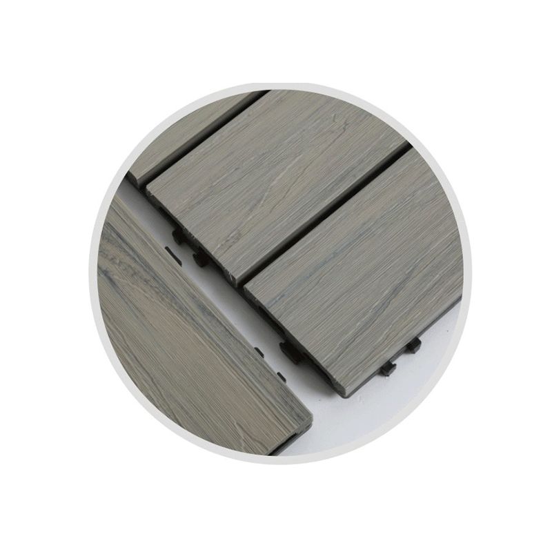 Square Snapping Patio Flooring Tiles Striped Pattern Flooring Tiles