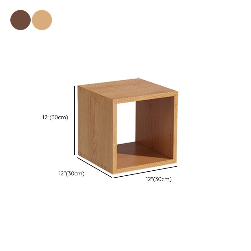Open Back Contemporary Bookshelf Solid Wood Cube Bookcase for Office