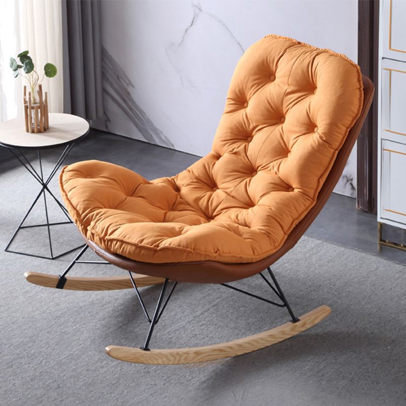 Armless Accent Chair 37.40" L x 37.40" W x 35.43" H Tufted Back Lounge Chair