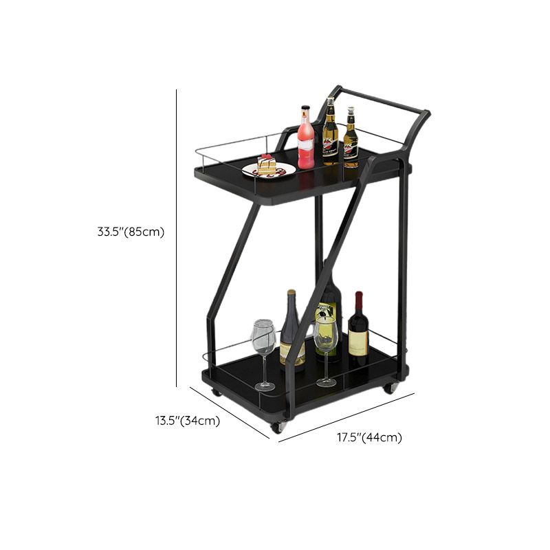 Open Storage Modern Prep Table Home Dining Rolling Prep Table