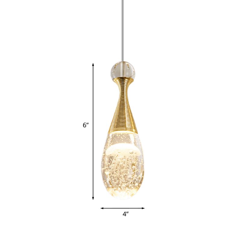 Lampada a sospensione con lacrime a goccia con finitura oro semplice lampada a soffitto a LED a LED a LED