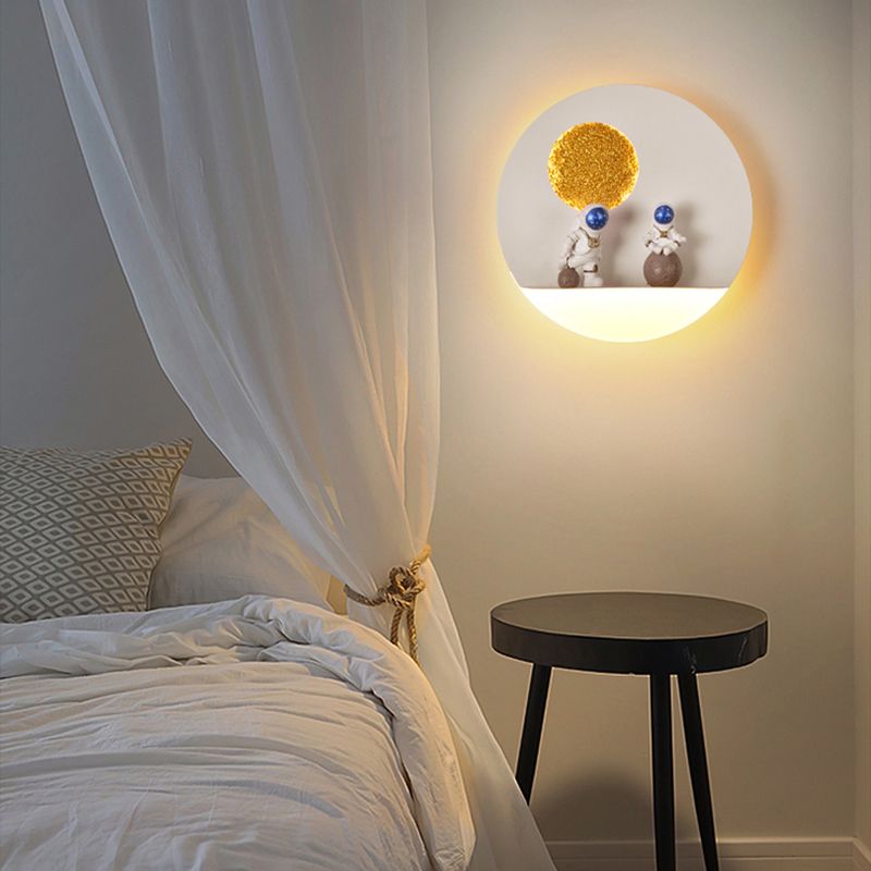 1 Light Geometric Wall Lighting Fixtures Modern Style Metal Wall Lights