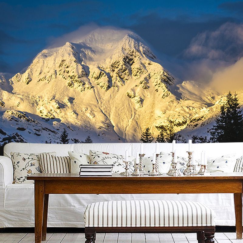 Alpine View Mural Water Resistant for Living Room Wall Decor, Made to Measure