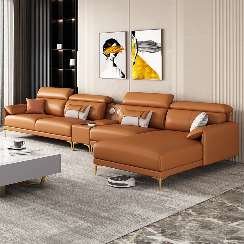 149.6"W √ó 70.87"D √ó 39.37"H Faux Leather Pillow Top Arm Sectionals with Wear-Resistant