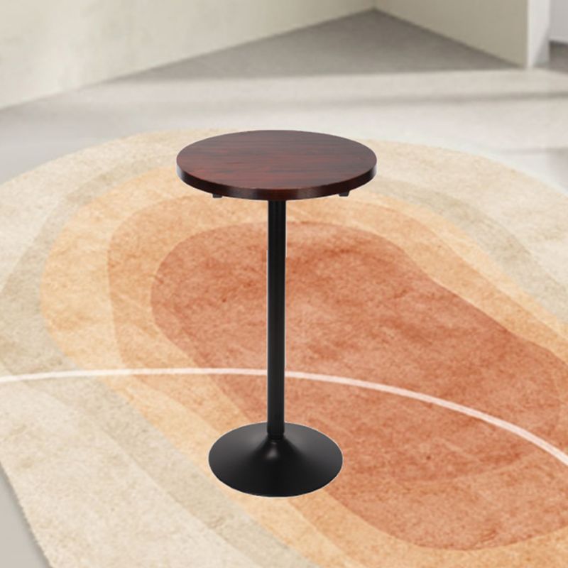 Brown Wood Round Pub Table Set 1/3 Pieces Contemporary Indoor Bar Table Set