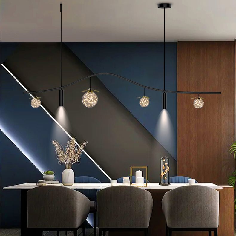 Moderne hangluchting voor Kijkeiland Globe Chandelier Island Lighting Ideas