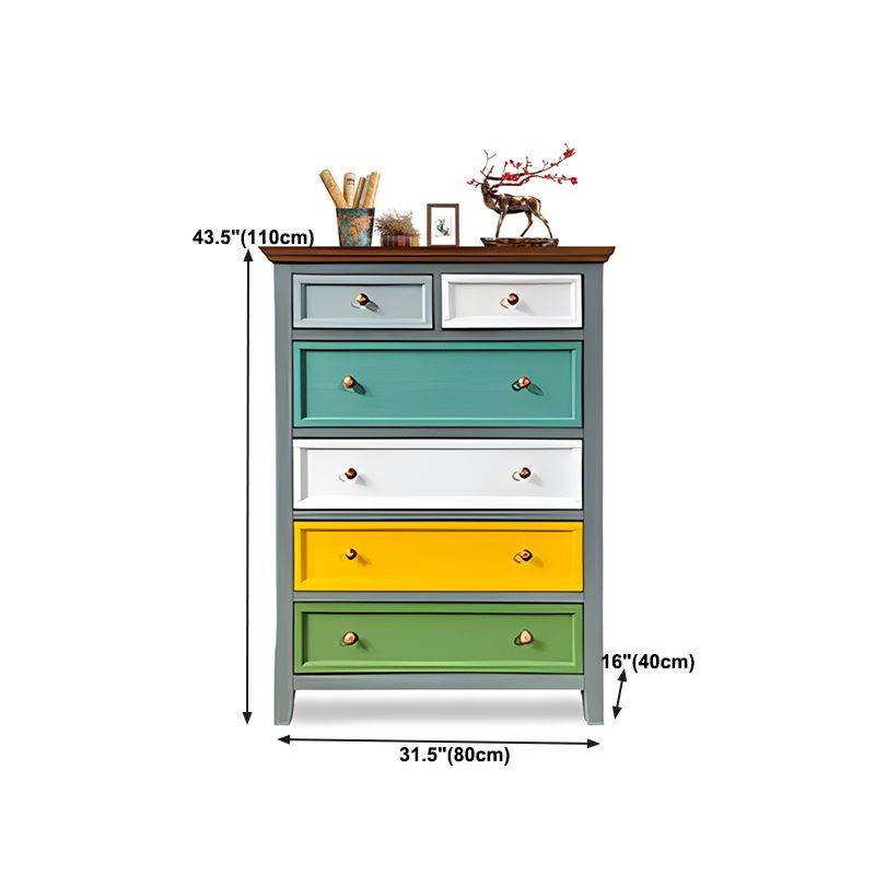 Traditional Style Grey Storage Chest Wooden Storage Chest Dresser for Bedroom