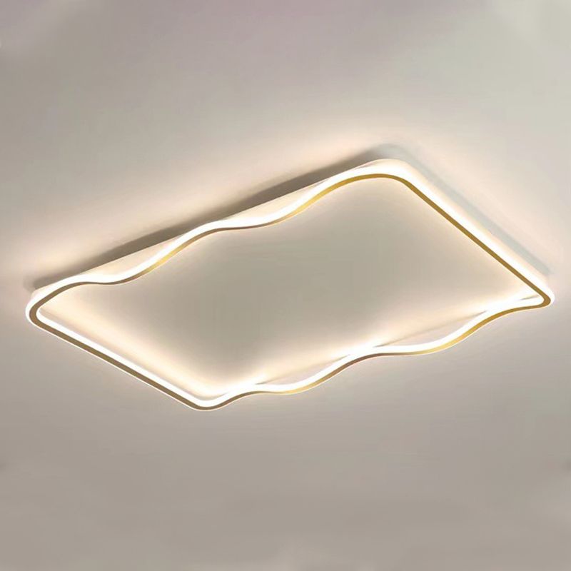Plafonnier LED en forme de géométrie, en acrylique moderne, 2 lumières, montage encastré pour le salon