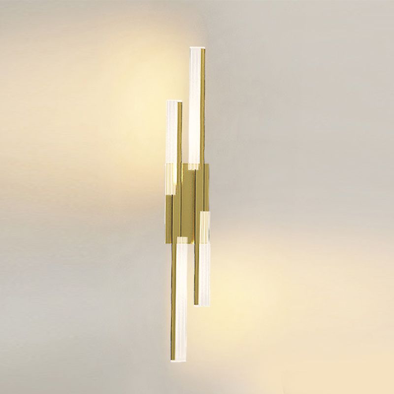 Metal Linear Shape Wall Lighting Modern Style Multi Lights Wall Mounted Light Fixture