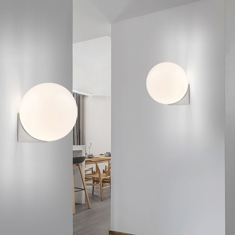 Luz de pared de matrimonio de 1 luces de 1 luces apliques de vidrio de estilo minimalista nórdico