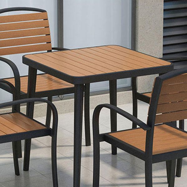 Industrial 1/5/7 Pieces Metal Dining Set Reclaimed Wood Table Set for Outdoor