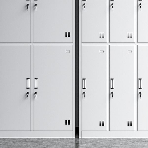 White Steel Wardrobe Cabinet Contemporary Hinged Wardrobe Closet