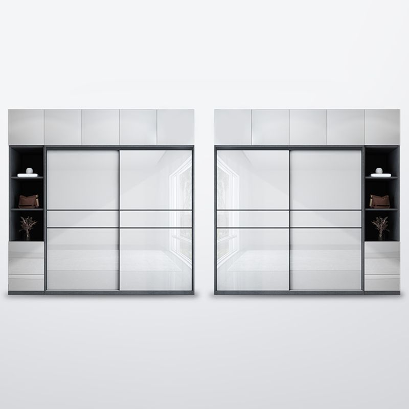 Manufactured Wood Glossy White Storage Cabinet Modern Cabinet for Bedroom