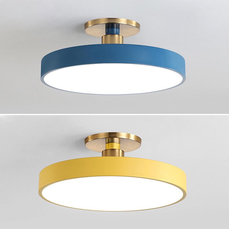 Circular Ring Acrylic Semi Flush Mount Lighting Modern LED Semi Flush Ceiling Light Fixture