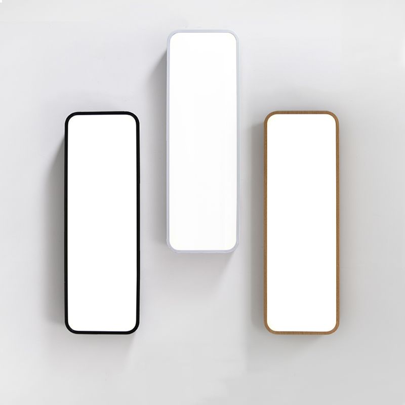 1-Light LED Flush Light Modern Aluminum Rectangular Ceiling Light Fixture