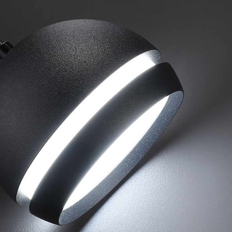 Nordic Mini LED Pendant Lamp Aluminum Bedside Hanging Light in Black