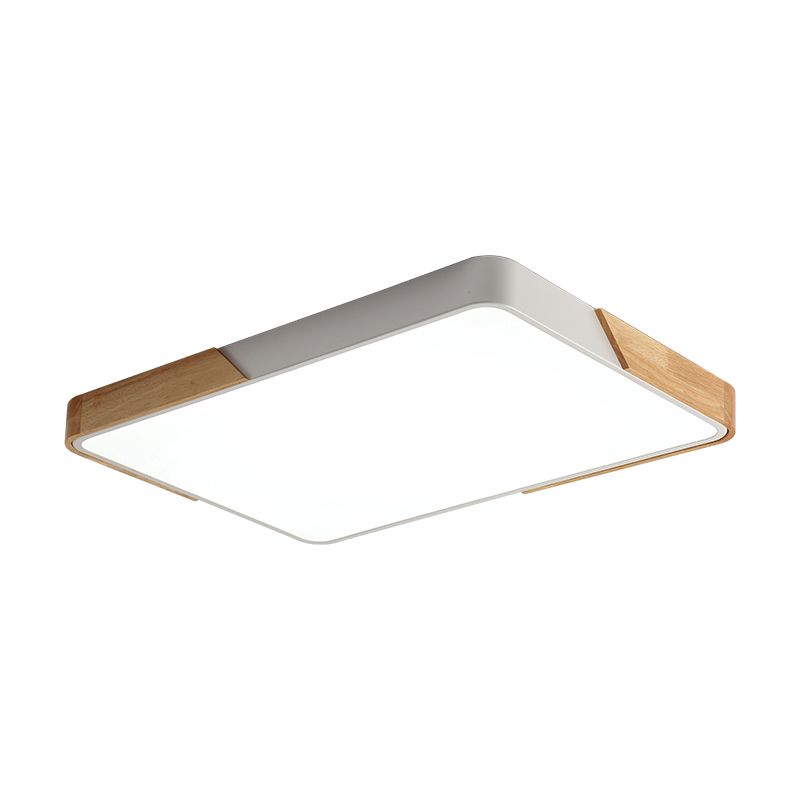 Geometry Shape LED Ceiling Lamp Macaroon Modern Simple Style Iron 1 Light Flush Mount for Study