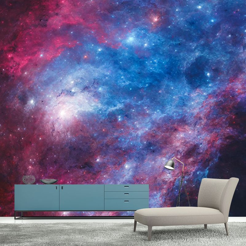 Starry Sky Mural Modern Smooth Wall Art in Dark Color for Children Bedroom