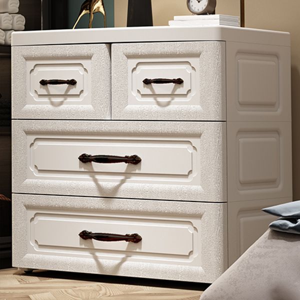 Plastic Storage Cabinet Contemporary Wardrobe Cabinet with Drawer for Home