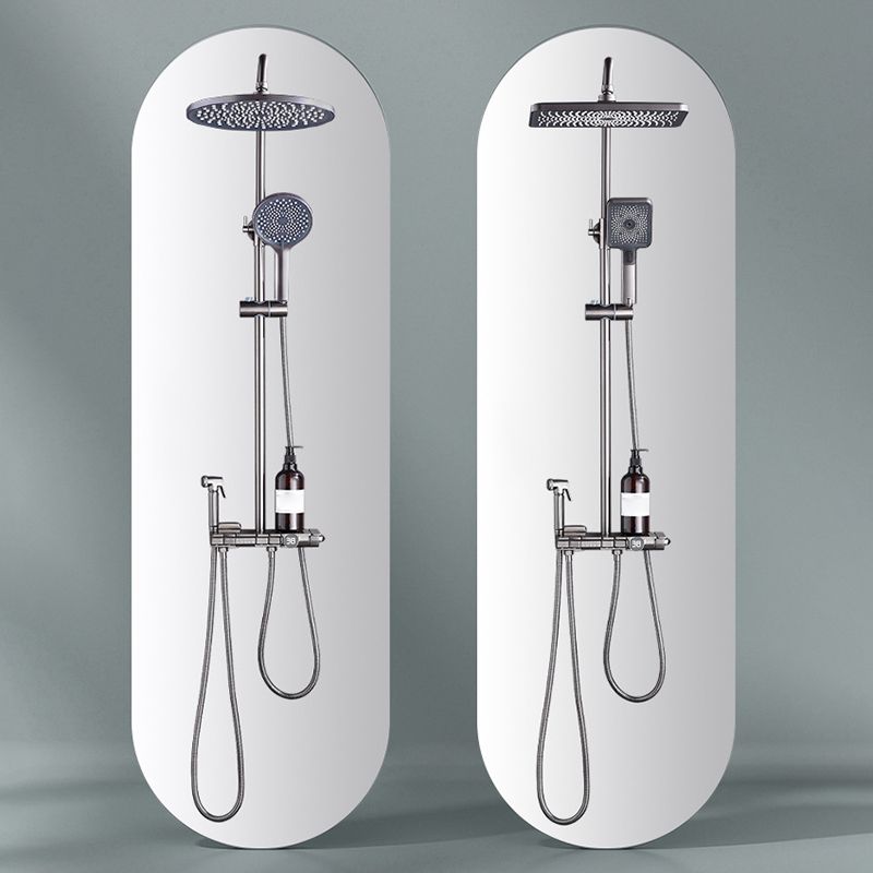 Contemporary Round and Square Shower System Wall Mounted Shower Set