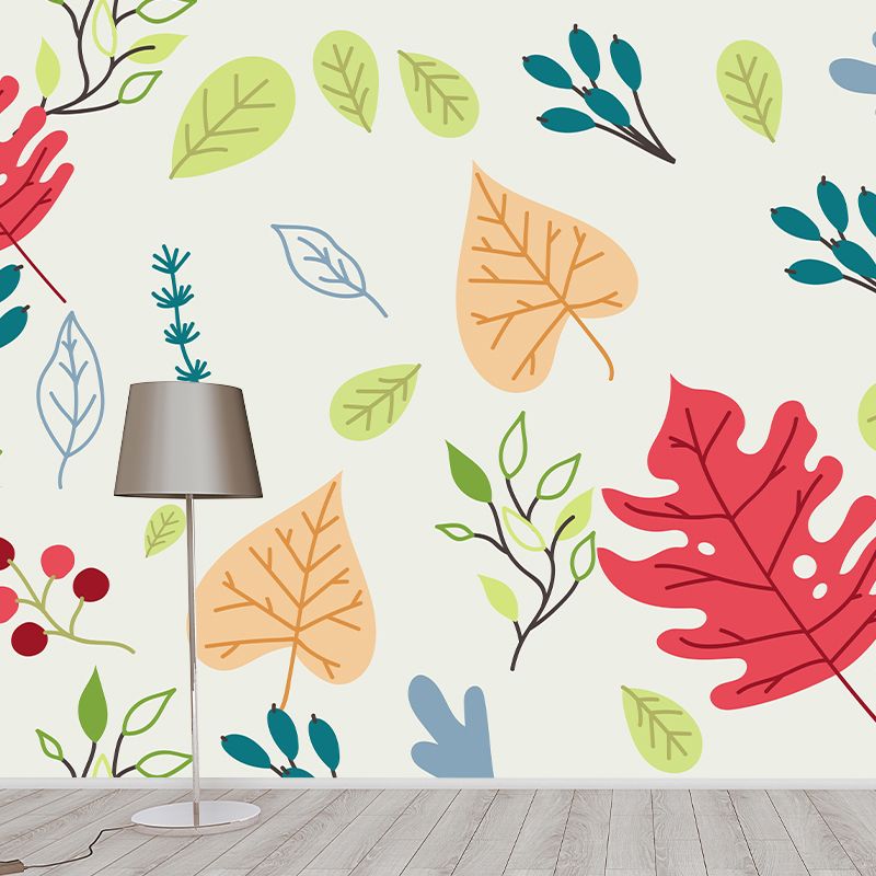 Illustration Tropical Plants Pattern Mural Wallpaper Bedroom Wall Mural
