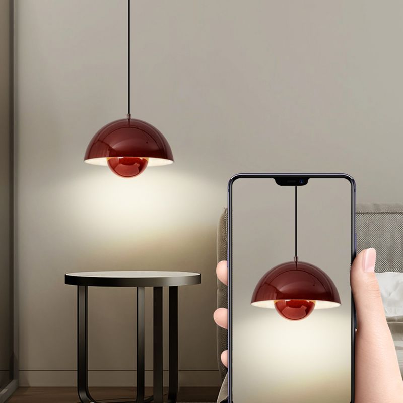 Modern Bud Shape Pendant Light Aluminum Colorful Hanging Pendant for Living Room