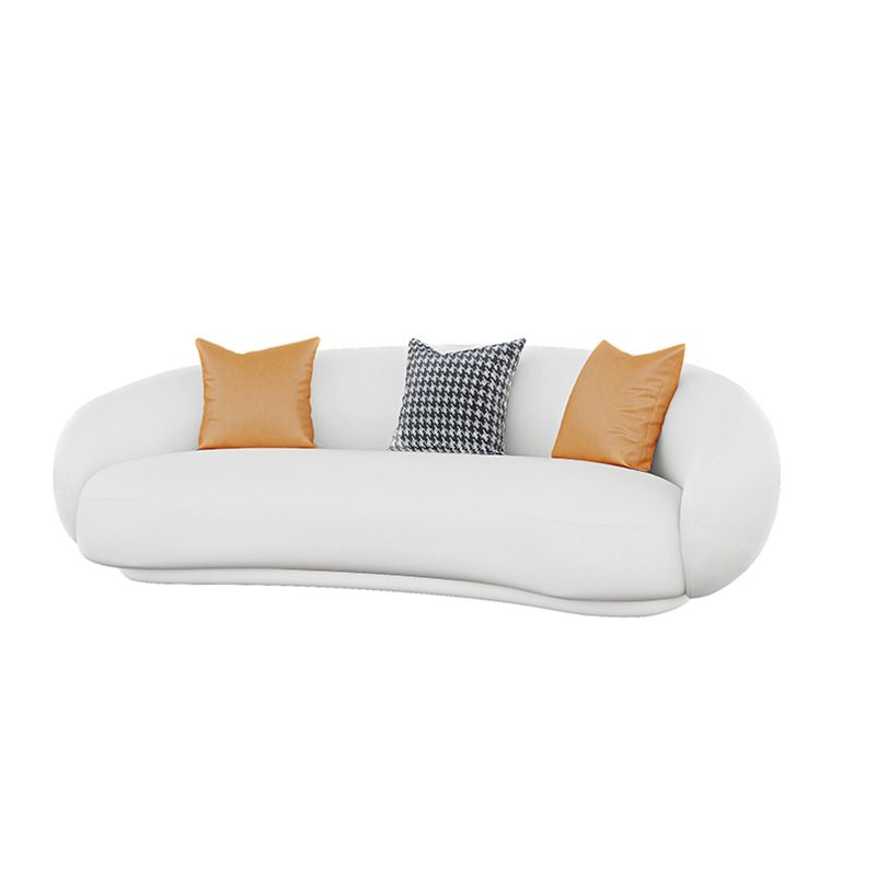 Contemporary Sloped Arm Sofa 28.34 Feet Tall Curved Sofa for Living Room