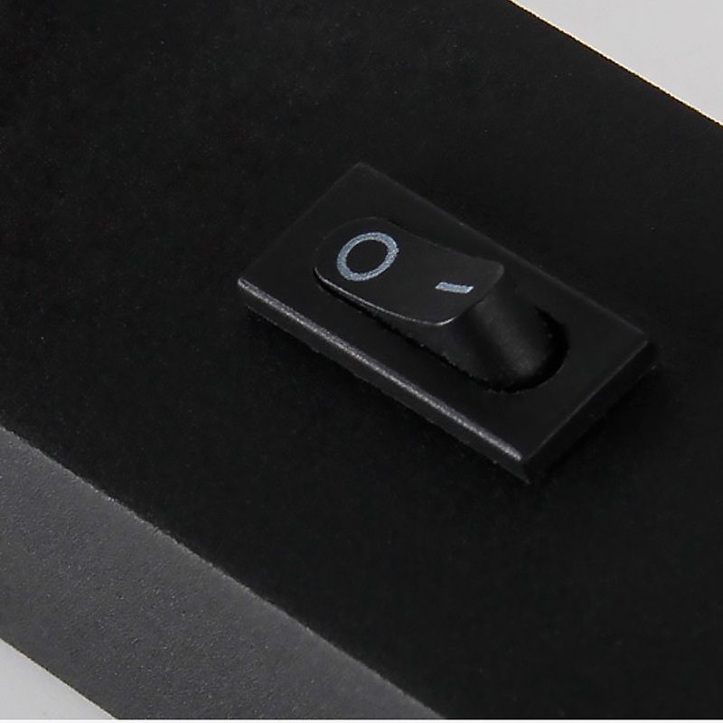 Black/Silver/White Mini Wall Sconce Contemporary Metallic LED Wall Mounted Lamp with Rotatable Design