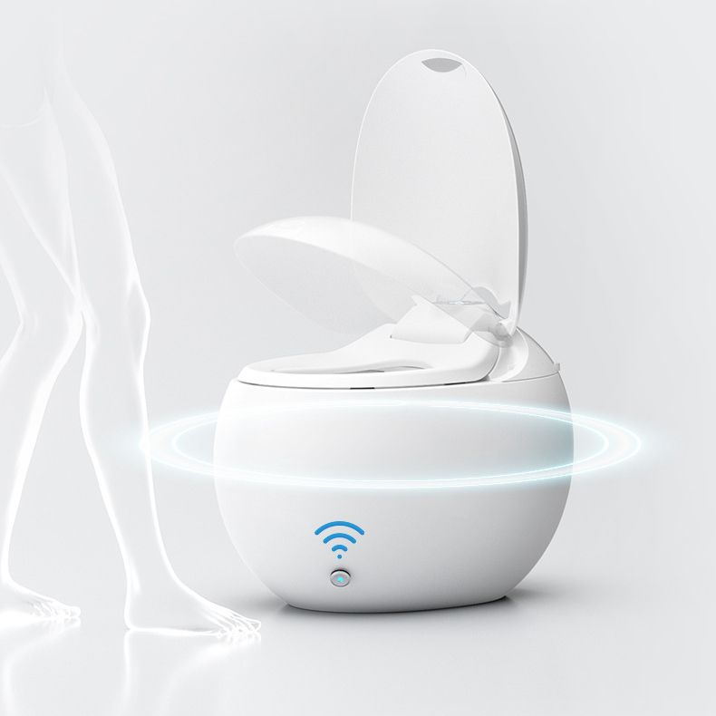 Contemporary 1-Piece Bidet Toilet Floor Mounted Round Toilet Bowl for Washroom