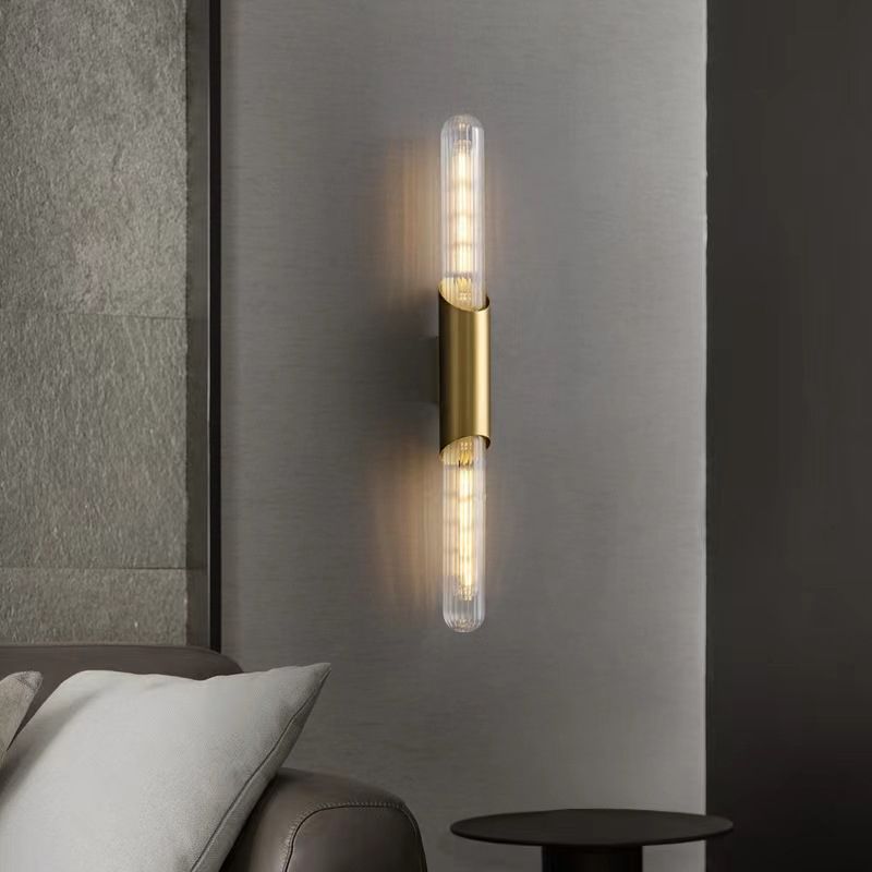 Golden Modernism Wall Mounted Sconce Shaded LED Wall Light for Dining Room