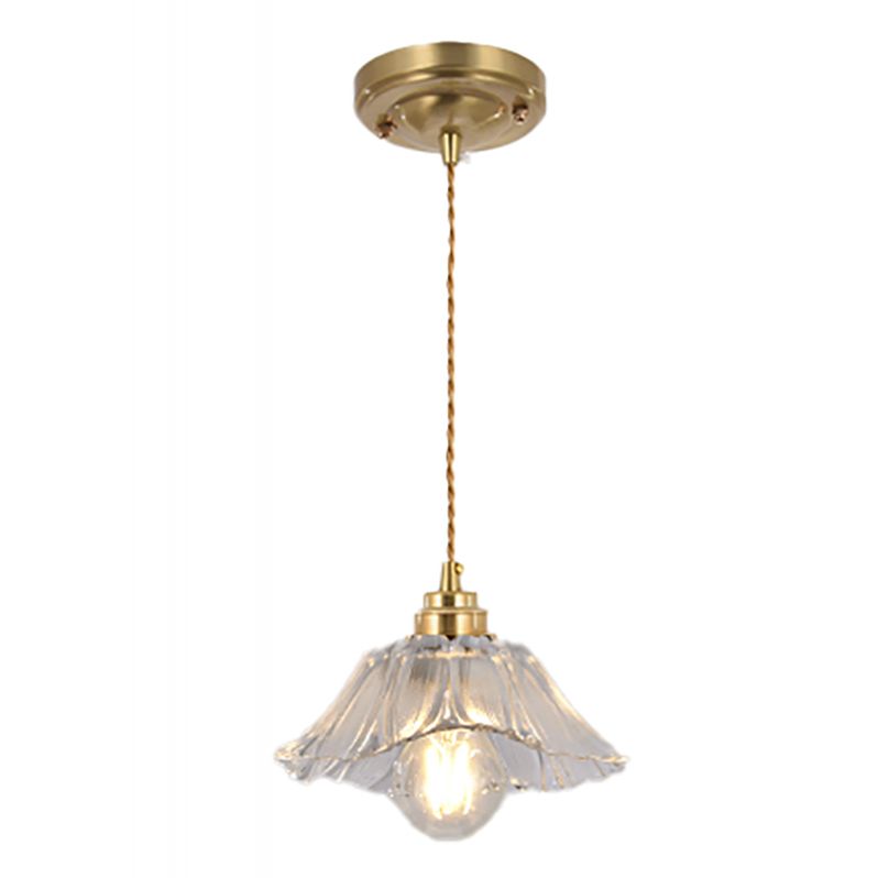 Modern Style Cone Shape Pendant Lighting Glass Pendant Light for Bedroom