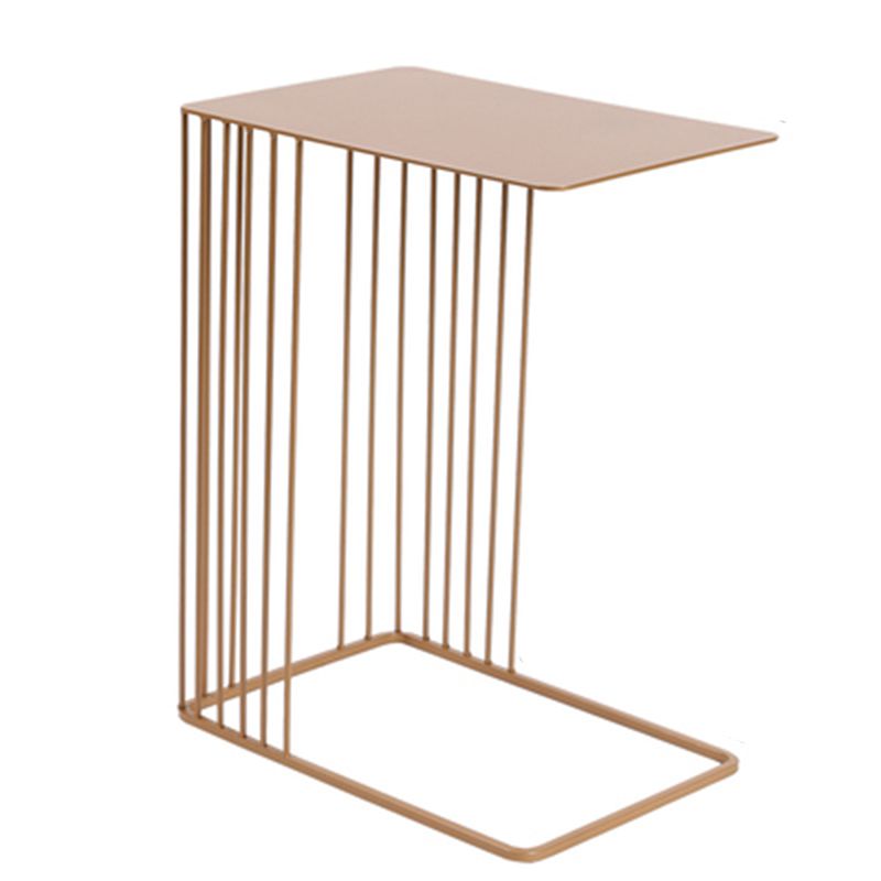Mid-Century 17.7-inch Rectangular Top End Side Table Metal C Side Table