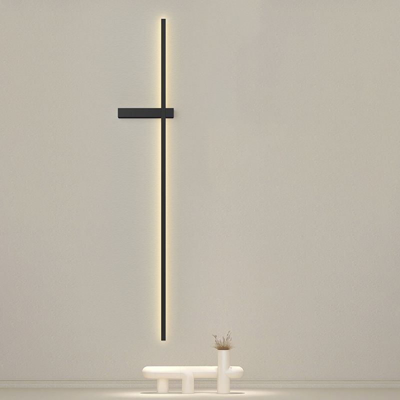 Metal Linear Shape Wall Sconce Modern Style 1 Light Wall Light Sconce