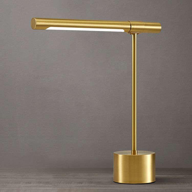 Linear Table Lamp Mid Century Modern Metal 1 Light Table Light in Gold