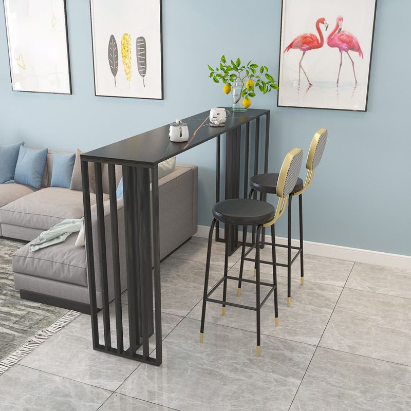 1/3/4 Pieces Glam Bar Table Set Matte Finish Sintered Stone Counter Set