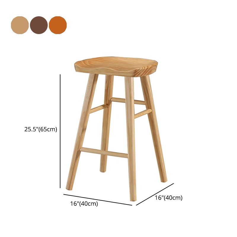 Tabouret de Bar en bois de Style industriel, siège de selle, tabouret de comptoir pour Bar de cuisine