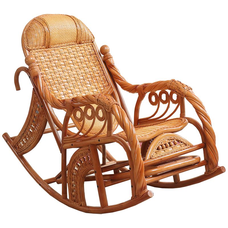 Mid Century Modern Recliner Chair Rattan/Wicker Recliner Chair for Living Room