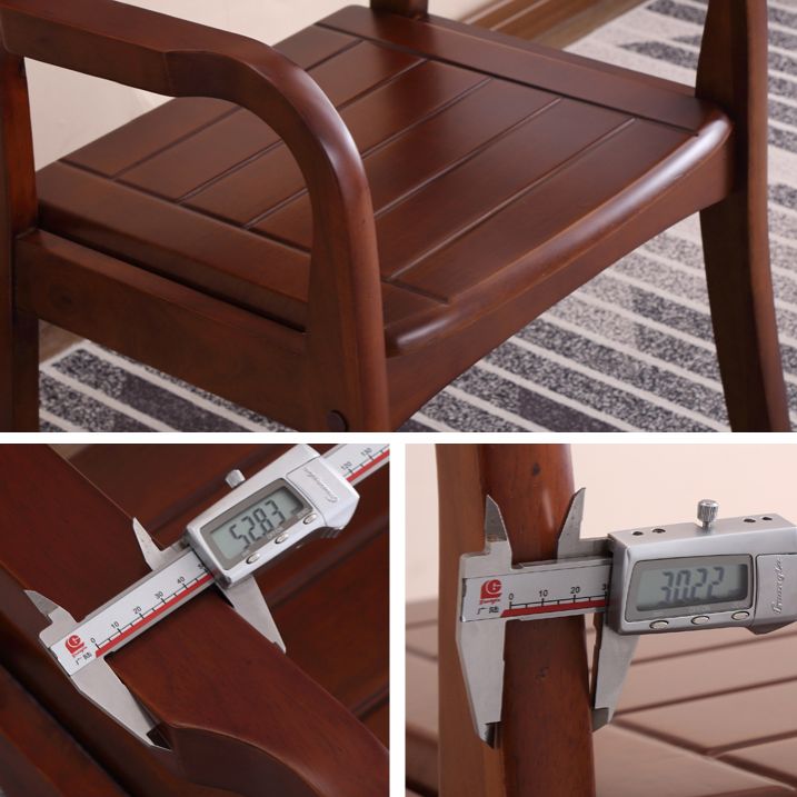 Contemporary Kitchen Wood Square Dining Chair Ladder Back Wood Counter Chair