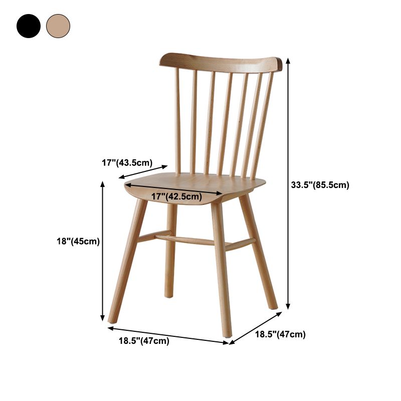 Solid Wood Armless Dining Chairs Contemporary Dining Accent Chair