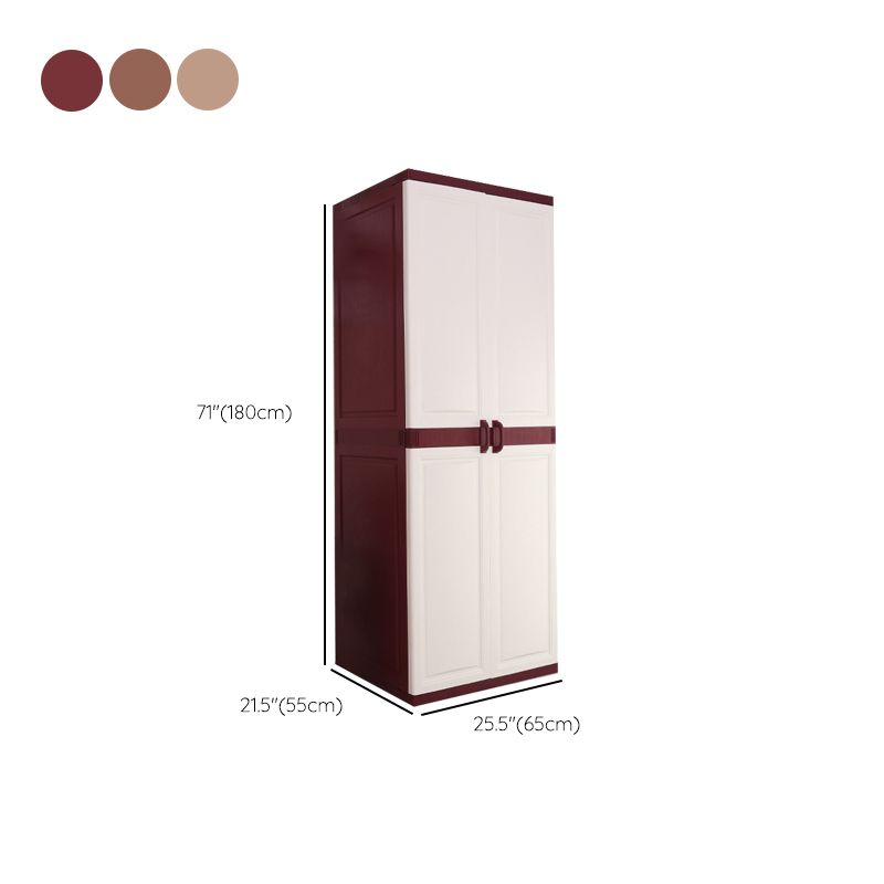 Matte Finish Hinged Door Storage Cabinet Contemporary Plastic Cabinet