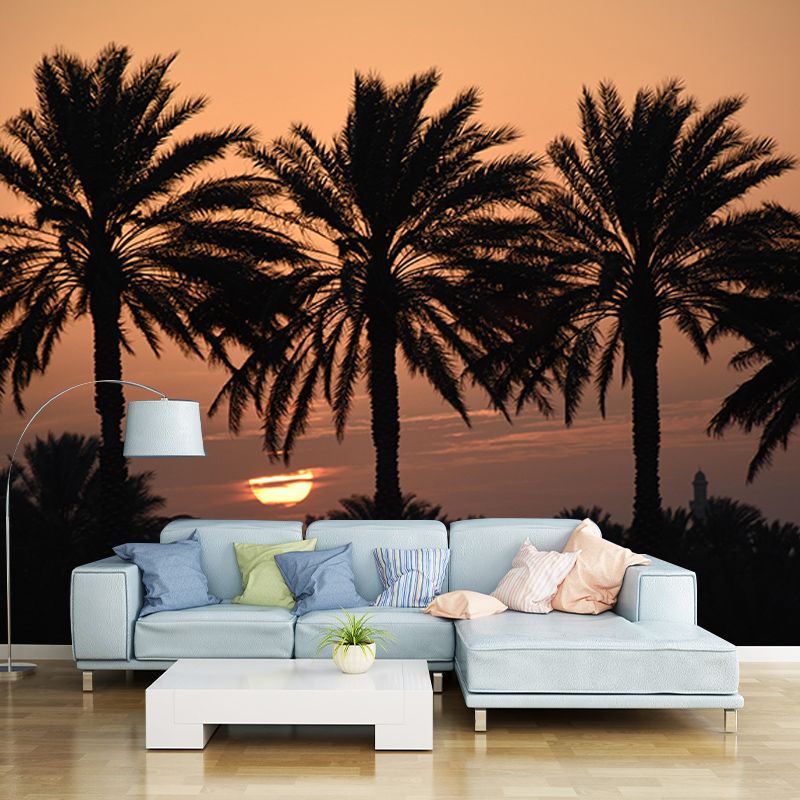 Tropical Landscape Resistant Mural Wallpaper Environment Friendly Sleeping Room Wall Mural