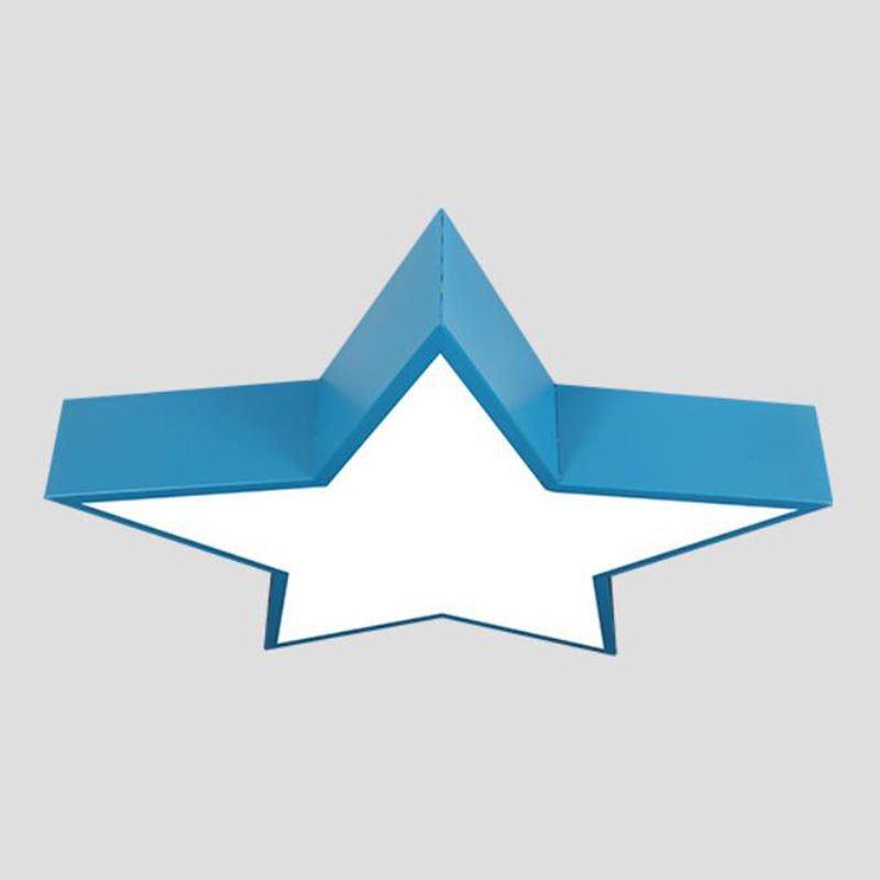 Lámpara empotrada de estrella metálica, lámpara de techo empotrada LED minimalista con pantalla acrílica para guardería