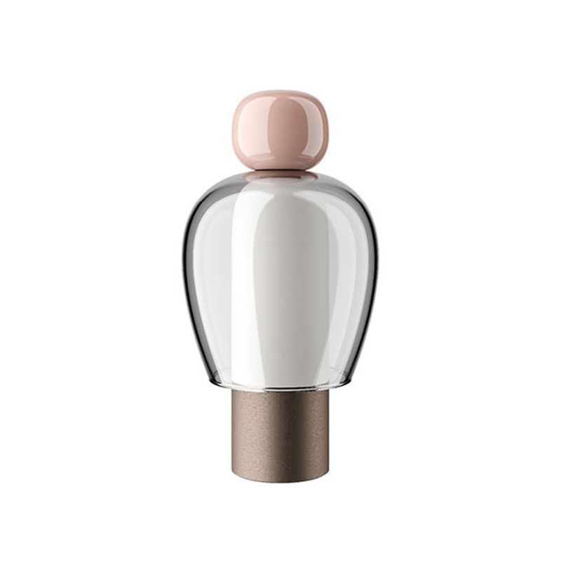 1 Lampade da tavolo notturno di funghi leggeri lampade da comodino in vetro contemporaneo