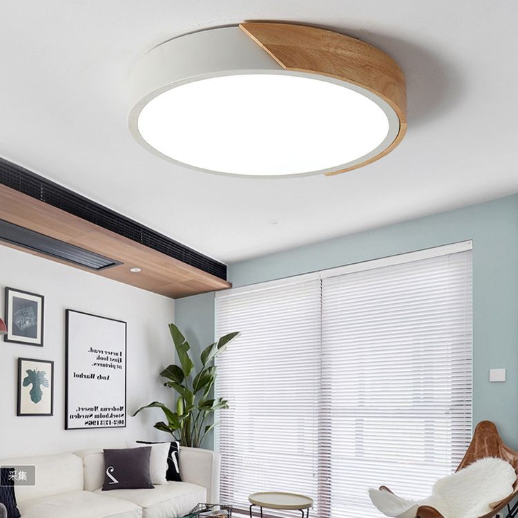 Abat-jour rond en métal encastré Llight Macarons nordiques Style1 tête encastrée