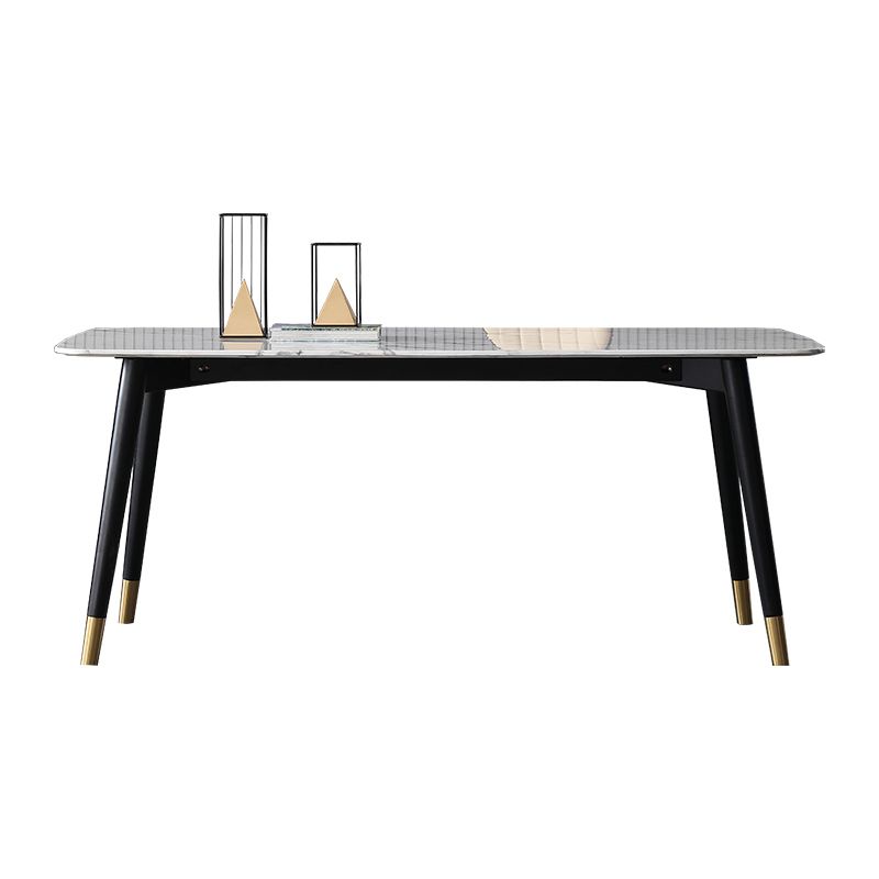 Modern Rectangle Sintered Stone Table Set 1/2/4/5/7 Pieces Dining Set