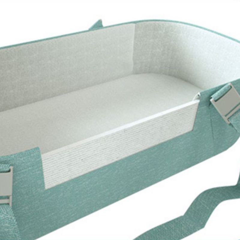 Portable Moses Basket Blue Oval Moses Basket with Bedding for Newborn