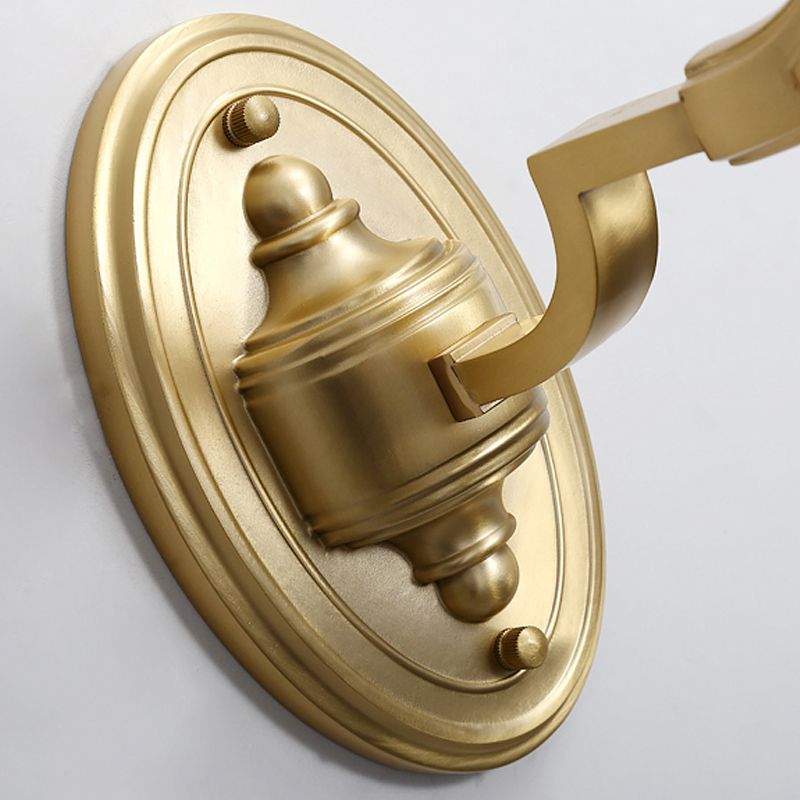 Lodge Style Bell Wall Lighting 1/2-Light Opal Glass Wall Sconce Fixture in Brass for Living Room