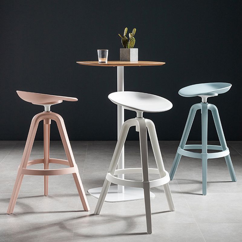 Industrial Low Back Counter Stool Metal Counter Height Stools with Swivel