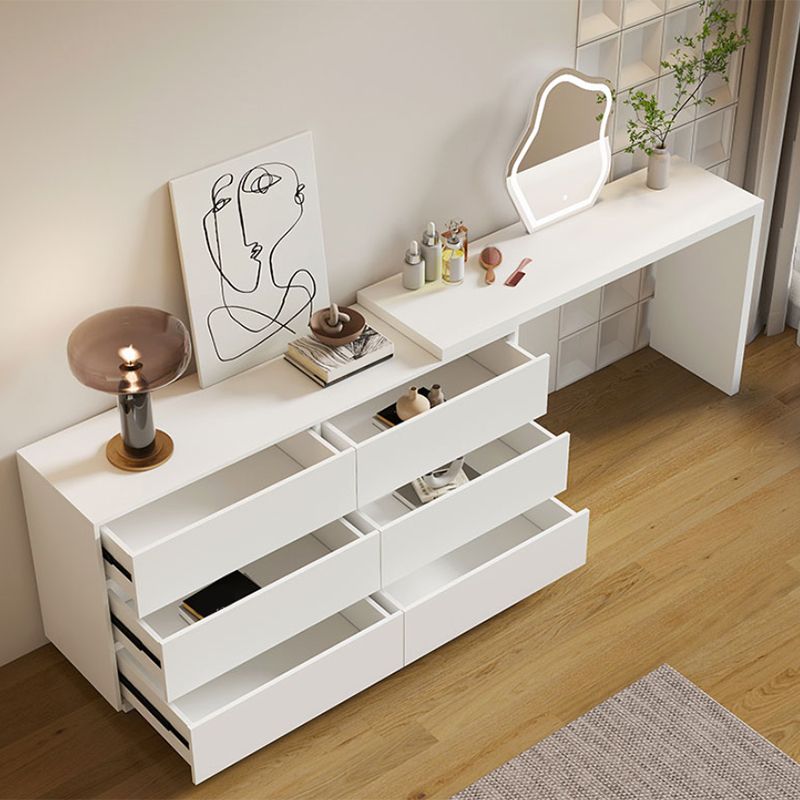 Modern Wooden Standing With Drawer White Bedroom Vanity Dressing Table